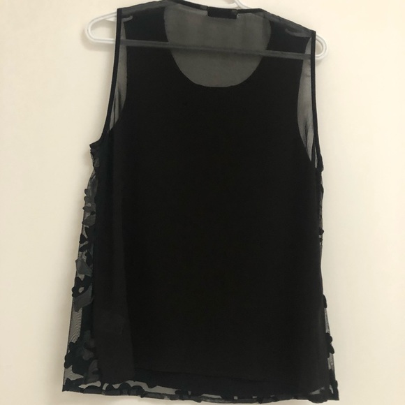 Brooklyn Industries Sheer Blouse with Leather - Picture 3 of 5